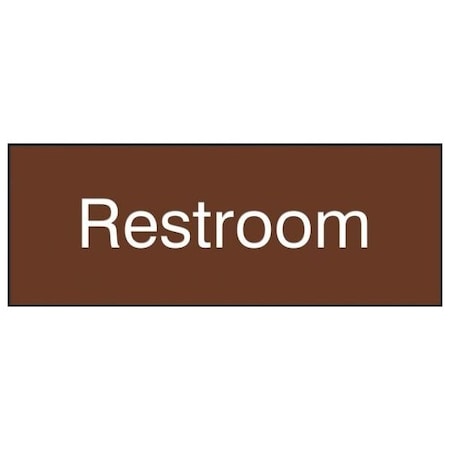 Accuform Restroom, Engraved Plastic, 3 in x 8 in PSG832BR